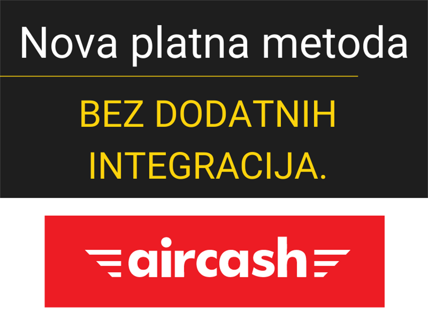 Od sada naplatite putem Aircash aplikacije